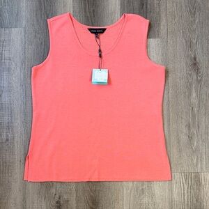 Ming Wang Vibrant Coral Tank Top